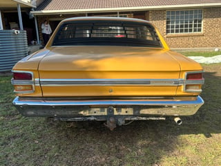 1971 Ford XY Falcon 500 GS 6cyl 250ci 2V - Toploader -Yellow Ochre 