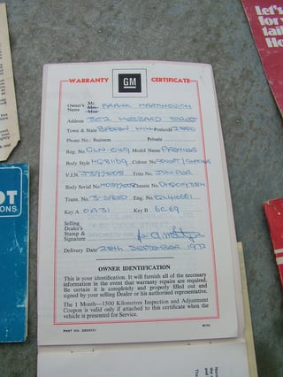 1971 HQ Holden Premier