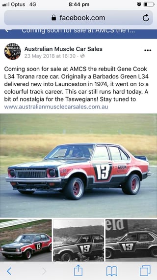 1974 LH Torana SL/R 5000 L34