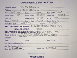 1986 XF Fairmont Ghia