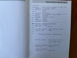 2003 Ford BA Fairlane G220 5.4L V8 - 25,627 km