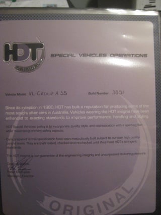 HDT VL Group A Commodore #307