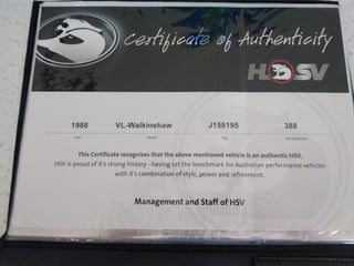 1988 VL SS Group A Walkinshaw Commodore #388