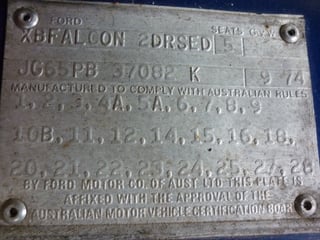 XB GS Falcon Coupe 302 V8