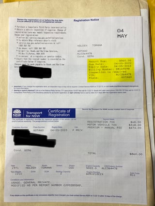 1971 Holden Torana LC V8 - GTR Replica Street Machine