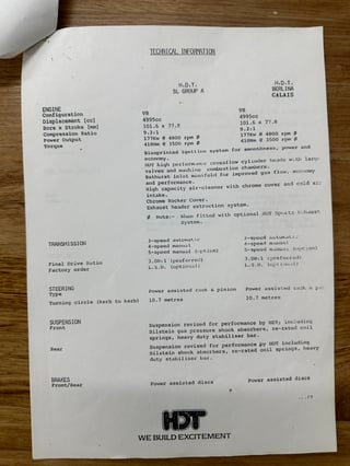 1985 Holden HDT VK Calais Director 333 Pack -  5.0 Litre V8