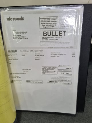 1985 HDT VK SS Group A Brock Commodore - Build No. 425