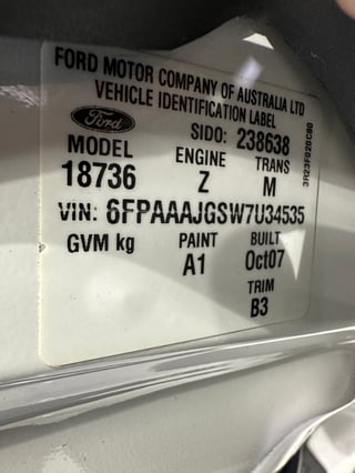 2007 FPV BF MK II GT  Cobra - Build No 153