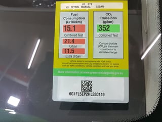 2017 HSV Gen F2 GTSR - Spitfire Green Manual