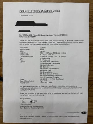 1974 Ford XB Falcon 500 GS V8 Manual Hardtop - Deep Aqua