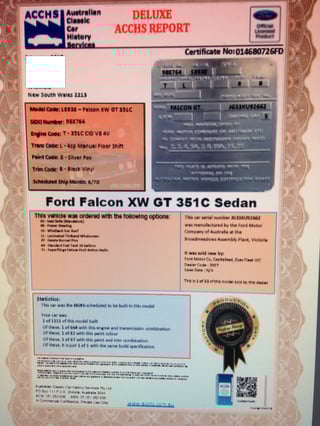 1970 XW GT Falcon - SUNROOF