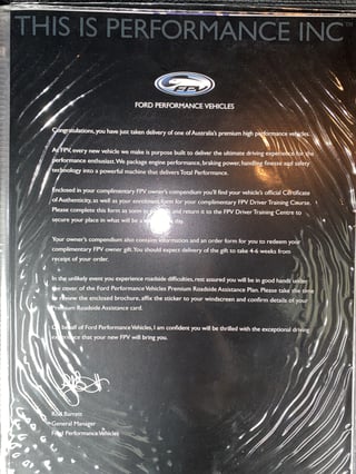 2007 FPV BFII Falcon GT Cobra - Build No.111 / 400 - 6,003 km