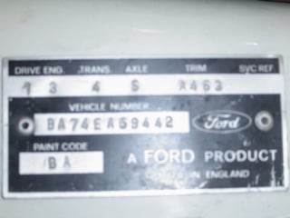 1965 Ford Cortina Lotus - Appendix 'J'