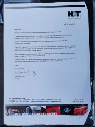 1984 VK HDT Commodore LM5000 Build No.1331