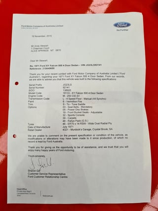 1971 XY GS Falcon - Vermilion Fire