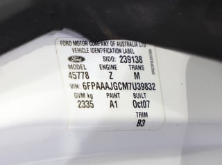 2007 FPV BF MK II Cobra Super Pursuit Build No 60 - 63,270km 