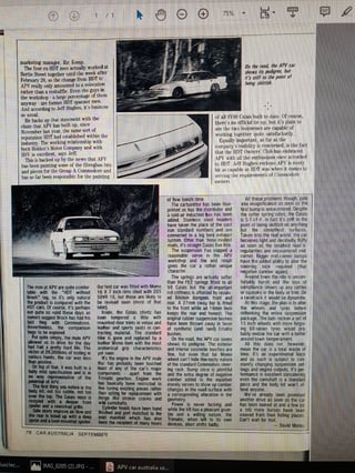 APV 1987 VL Holden Calais 4.9L V8