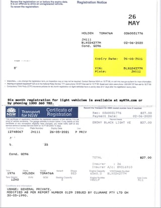 1976 LX Torana Street Machine