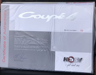 2004 HSV VZ Coupe 4 Build No. 059 - 8,161 km - Phantom Black