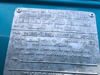 1970 XY GS Fairmont 351 K Code