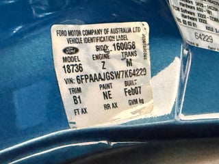 2007 FPV BF MK II GT Build No 222 - Neo Blue