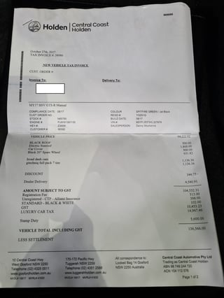 2017 VF Gen F2 HSV GTSR