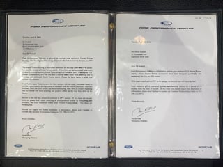 2002 FPV BA GTP - Build No. P002 Press and Brochure car