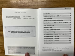 2007 FPV BF MKII Cobra Build No 280 - 23,264km