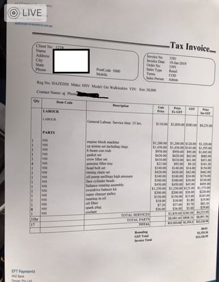 2012 HSV VE Walkinshaw Clubsport R8 Build No. 1777