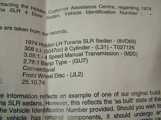 LH SLR 5000 Torana - Resto Project