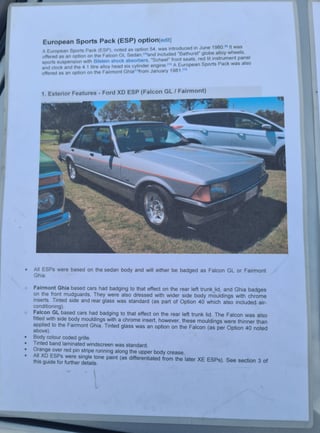 1981 Ford XD Fairmont Ghia ESP 5.8 Litre V8