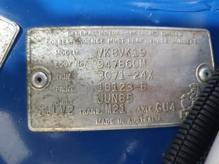 1985 VK HDT Commodore SS Group A - Build 279/500