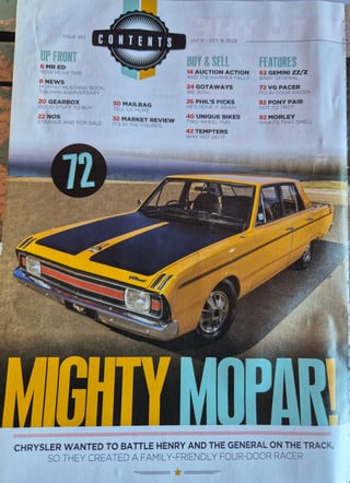 1970 Chrysler Valiant VG Pacer E31 Big Tank