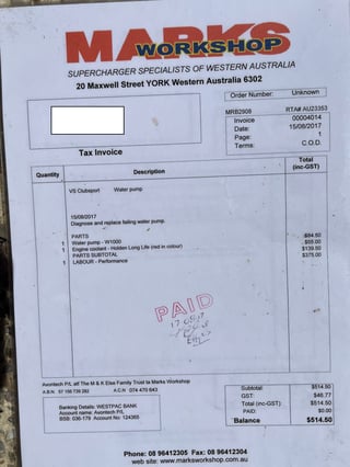 1996 HSV VS Clubsport - Build No.1289