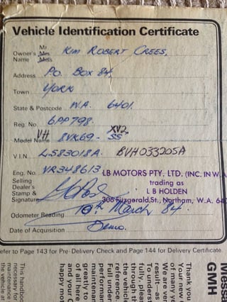 1982 VH SS Commodore