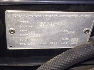 1991 Holden VN Commodore BT1 5.0L V8 Police Car