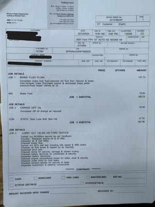 2007 FPV BF MKII GT Build No 450 - Silhouette