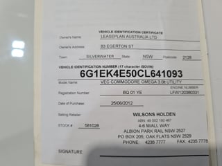 2012 Holden VE Series II Omega Ute