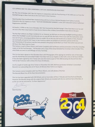 1977 Chevrolet Camaro - Ex Cannon Ball Run