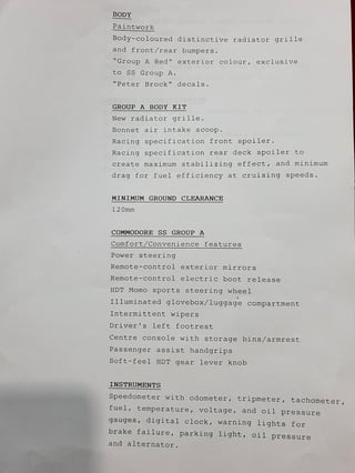 1986 HDT VL Commodore SS Group A #333 - 5,342 km