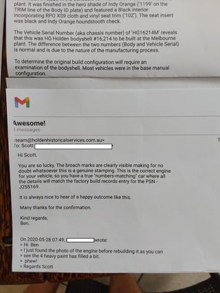 1970 Holden HG Monaro GTS 350 4 Speed Manual - Indy Orange