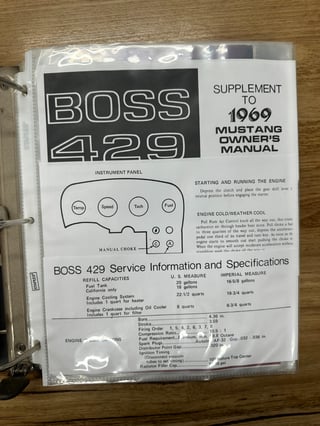 1969 Ford Mustang BOSS 429 - Candy Apple Red