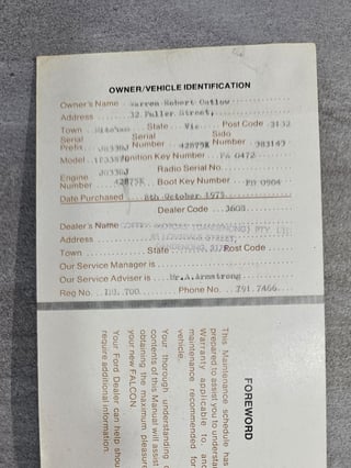 1975 Ford XB GT Falcon - Polar White