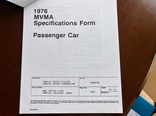 1976 Pontiac Firebird Trans Am 455 HO 4 speed manual