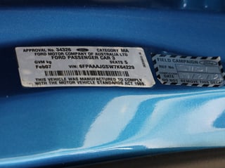 2007 FPV BF MK II GT Build No 222 - Neo Blue