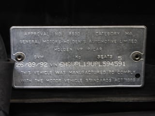 1992 HSV VP GTS Build No 048 - Anthracite