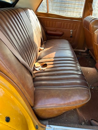 1971 Ford XY Falcon 500 GS 6cyl 250ci 2V - Toploader -Yellow Ochre 