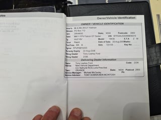 2005 FPV BA Mk II GT Falcon No.360