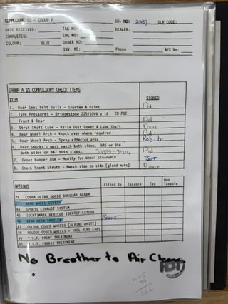 1985 HDT VK Group A SS Build No. 114/500 - 87,801 km 