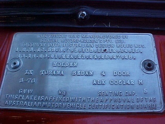 LX Torana SLR 5000 - Image 689